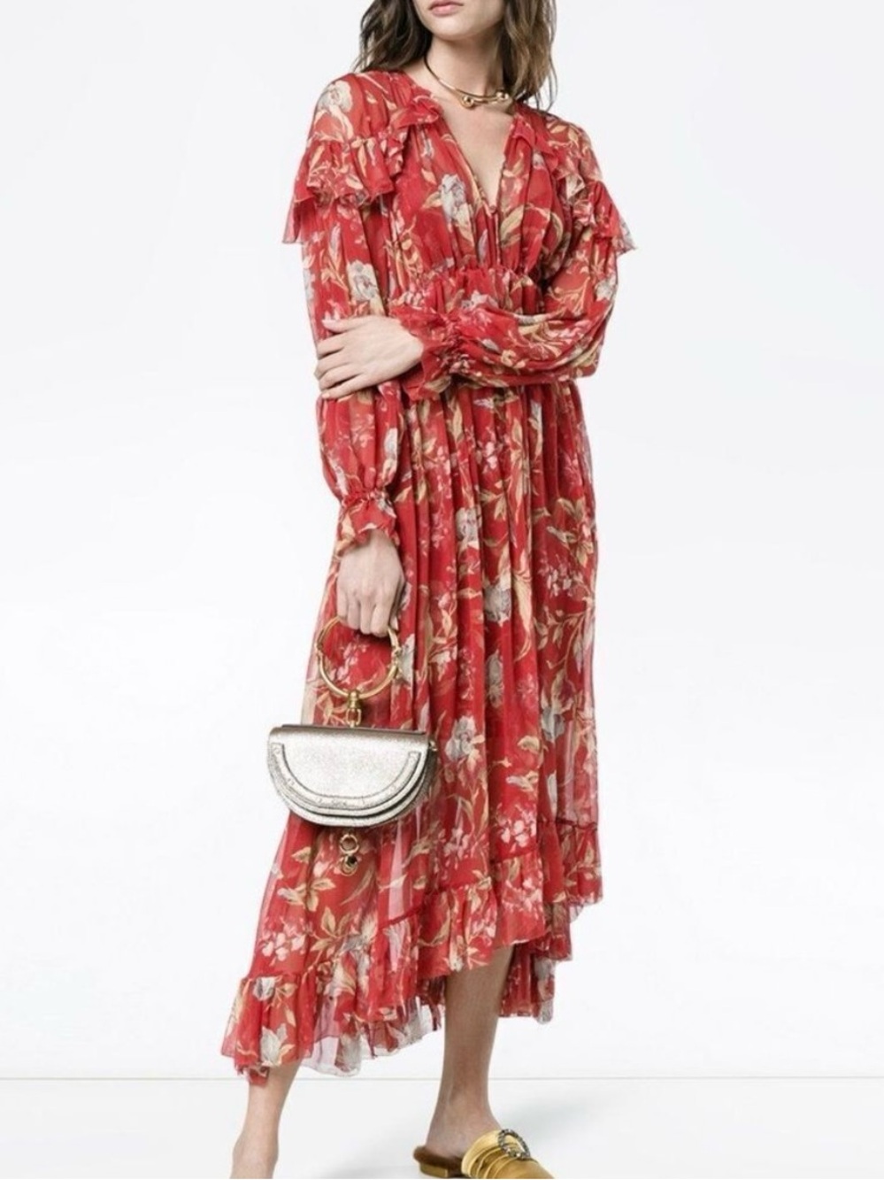 Zimmermann Floral V-Neck Maxi Dress